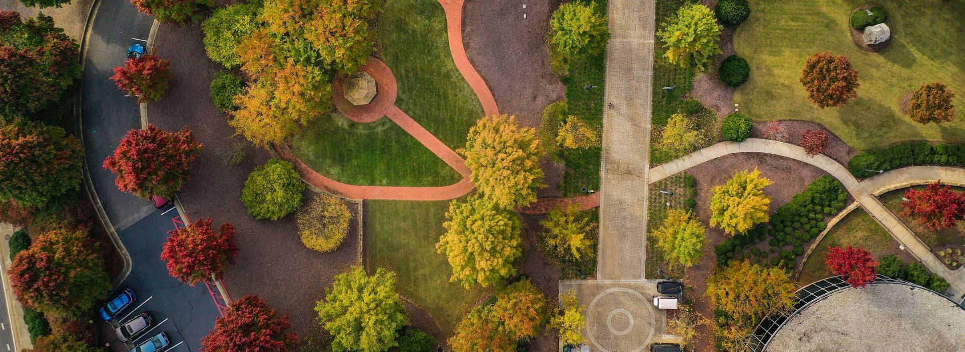 walking paths on campus