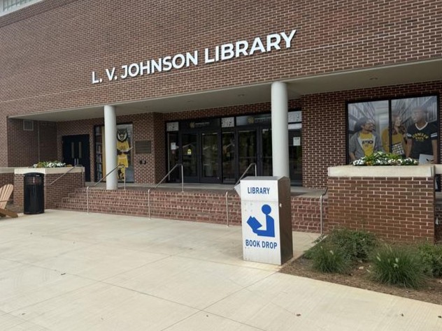 front entrance of Johnson Library
