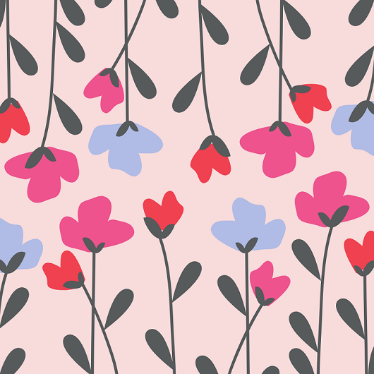 multicolor flowers on a pink background