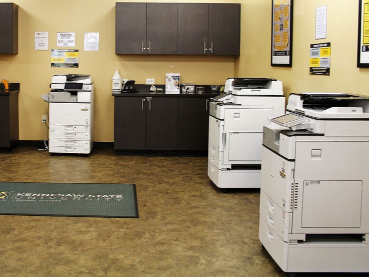 the printers at Sturgis library groud floor