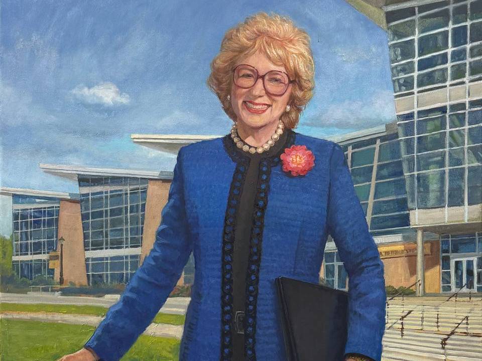 Painted portrait of former KSU President, Betty Siegle