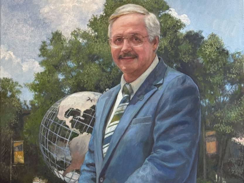 Painted portrait of former KSU President, Stephen Cheshier