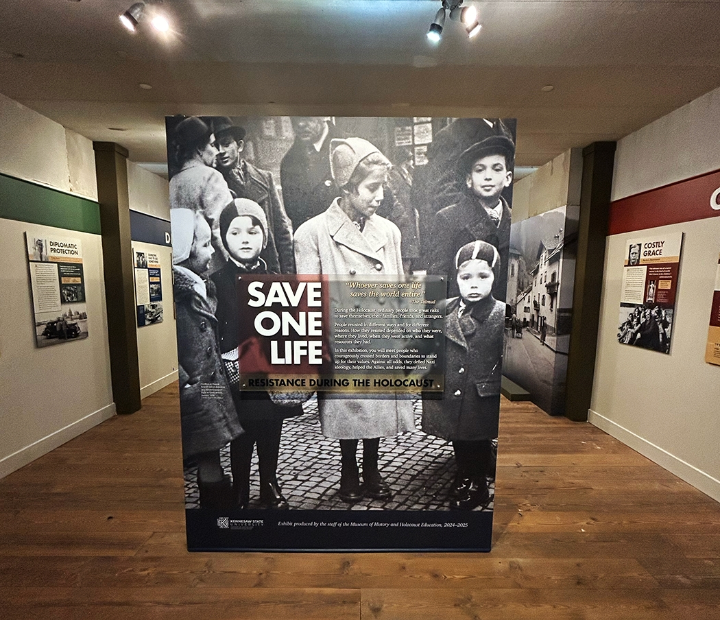 a photo of the Save One Life exhibit