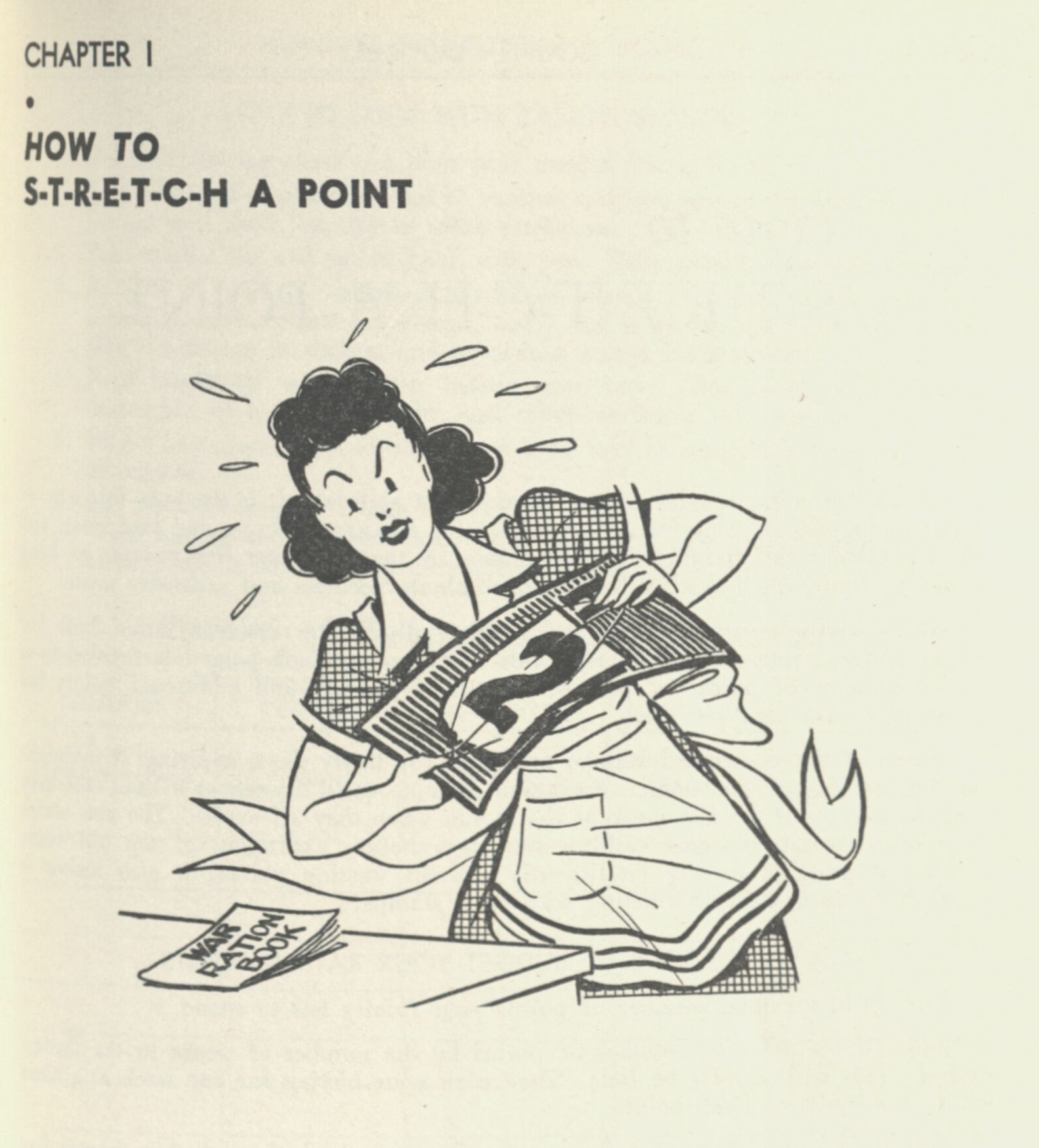 "How to Stretch a Point" cartoon from Coupon Cookery