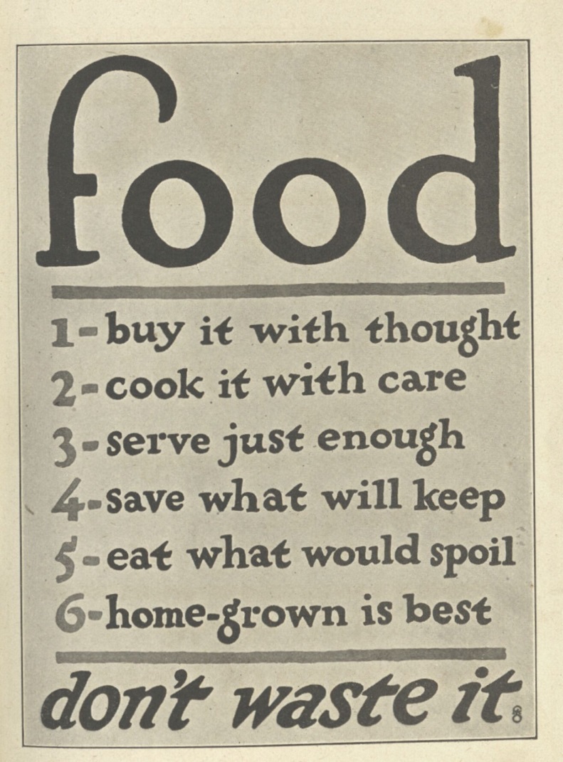 Public service message featured in "Foods That Will Win the War"