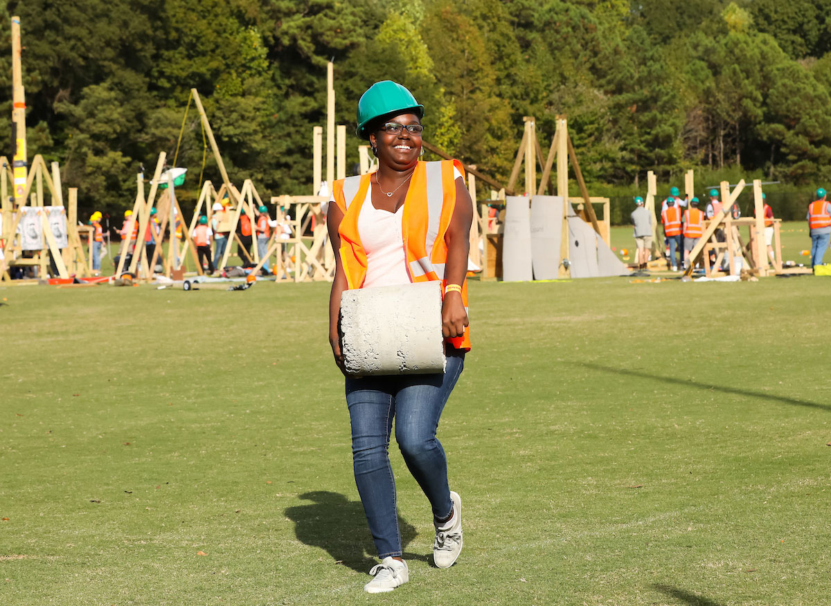 Student at Pumpkin Launch 2019