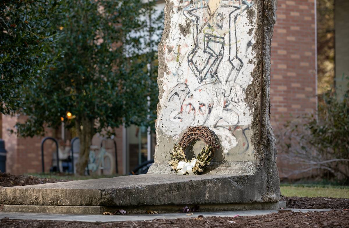 Piece of the Berlin Wall at KSU