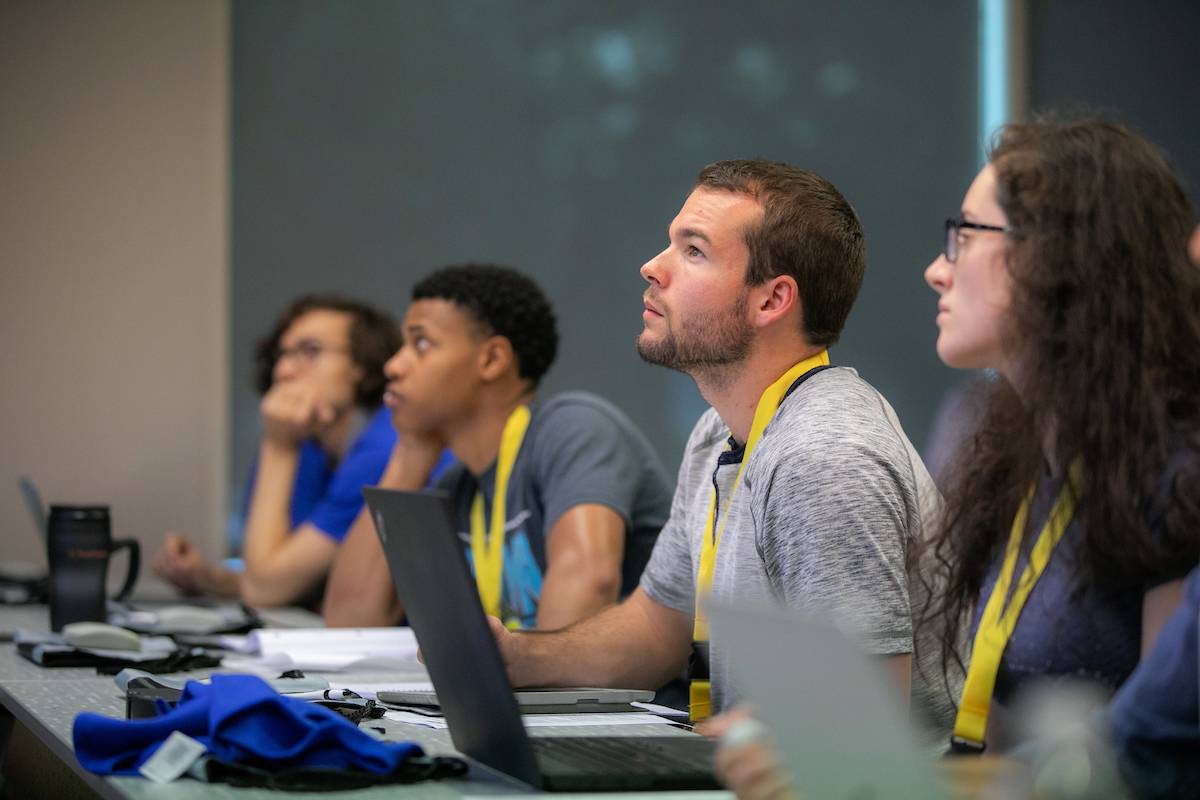 Students at the CCSE Hackathon