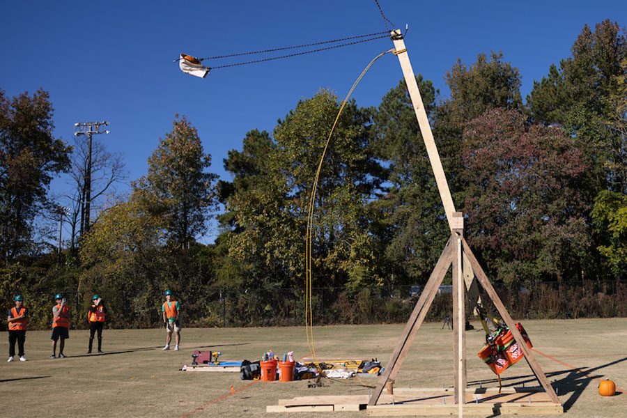 Kennesaw State students launch pumpkins in annual engineering competition