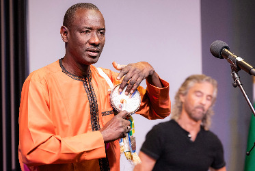 Kennesaw State's Year of Senegal celebration began with a performance by 'talking drum' master Massamba Diop.