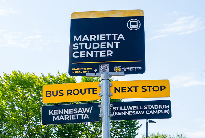 close up of ksu's parking signs