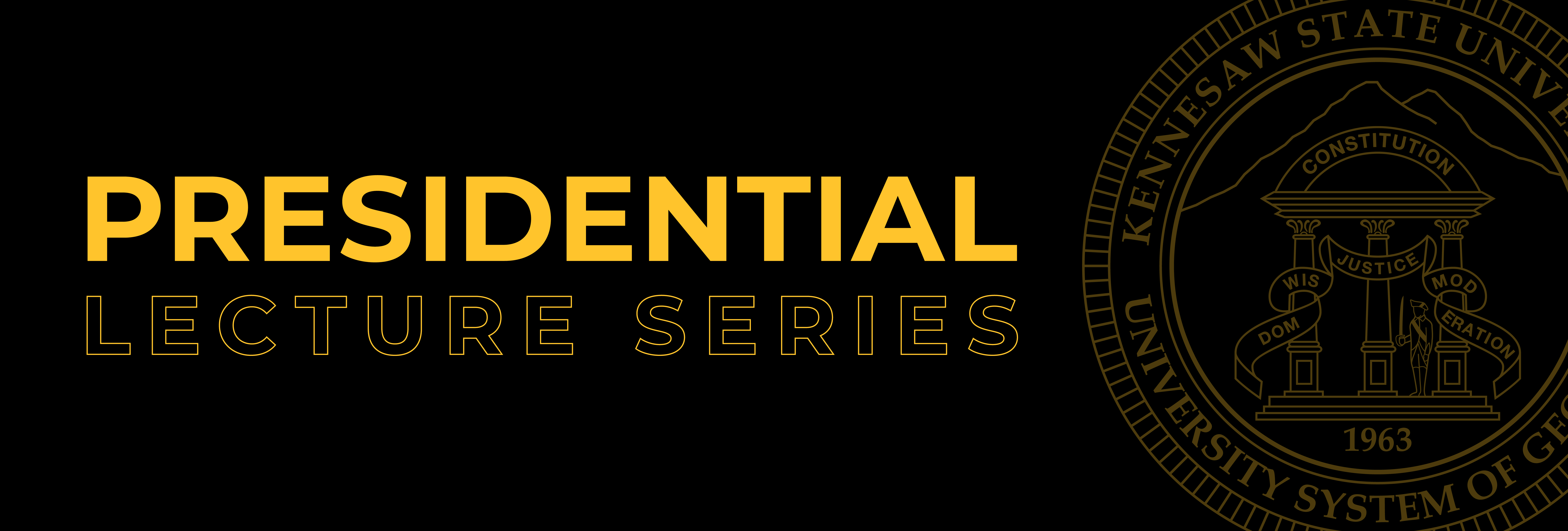 presidential lecture series header with the ksu seal