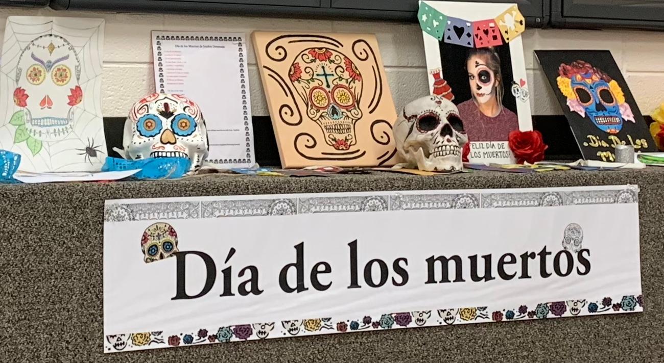  / mexican day of the dead items on table