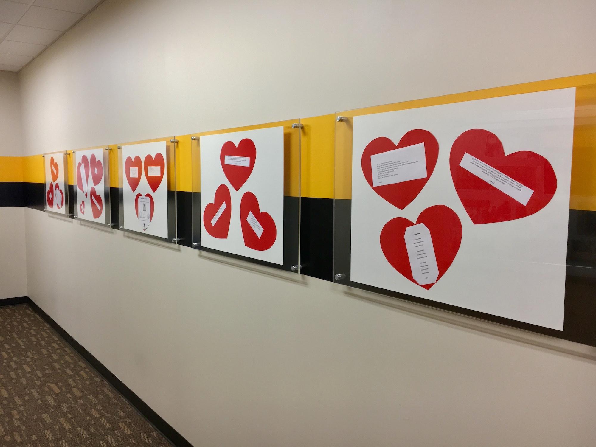  / wall full of friendship hearts