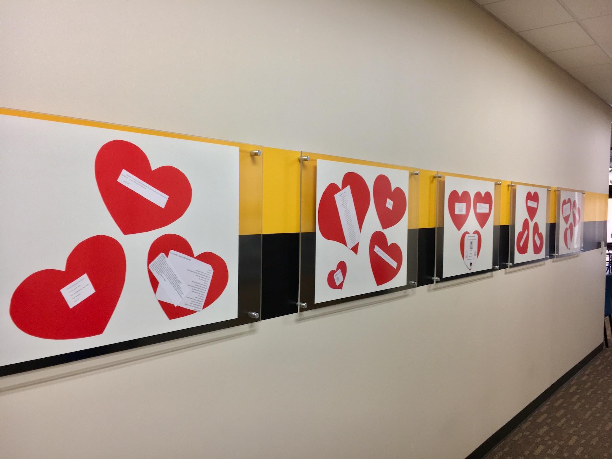  / wall full of friendship hearts