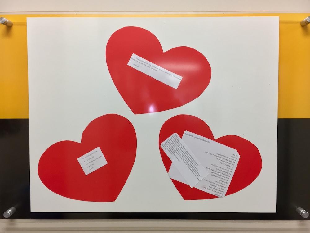  / hearts on display board