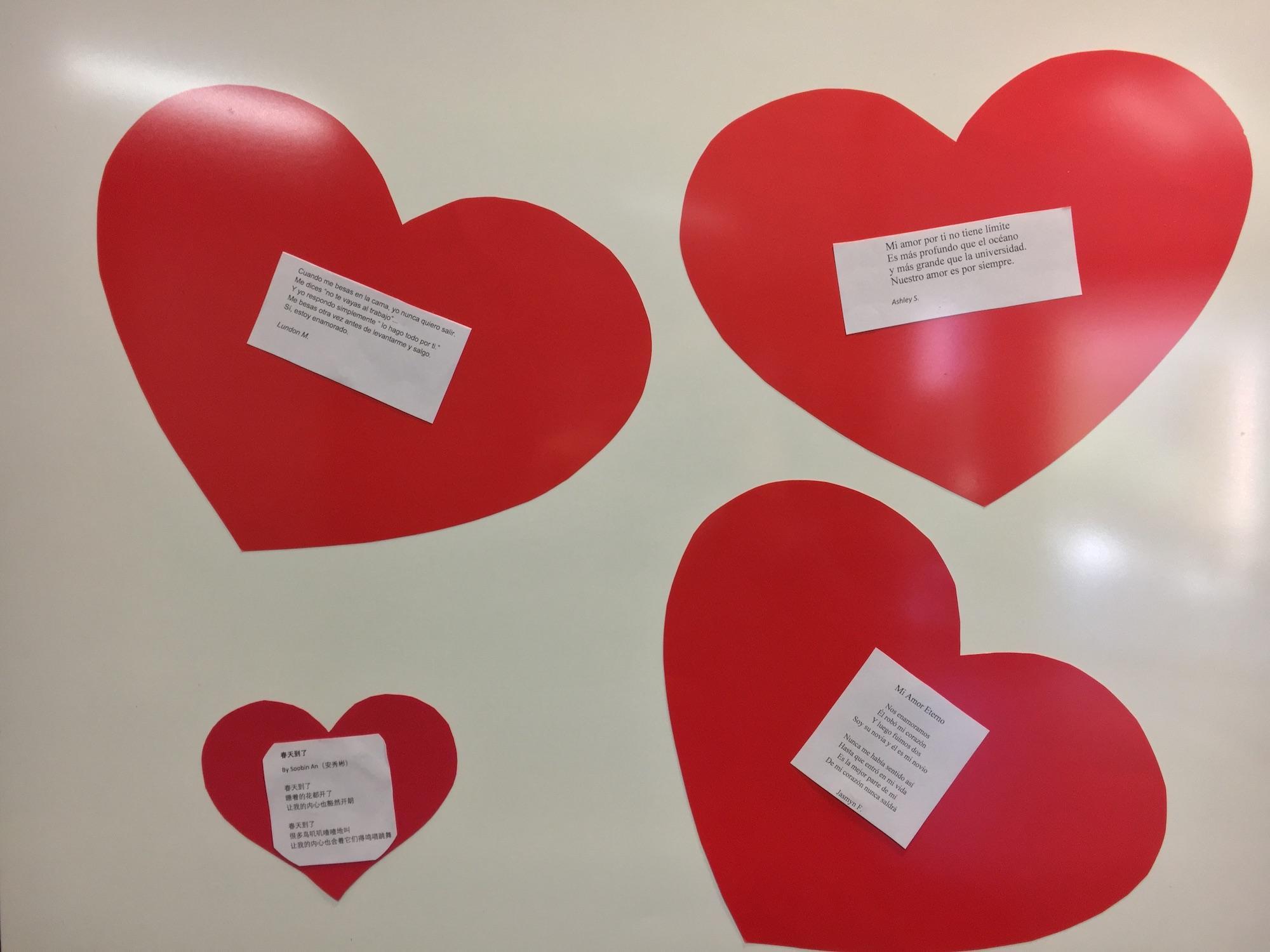  / hearts on display board