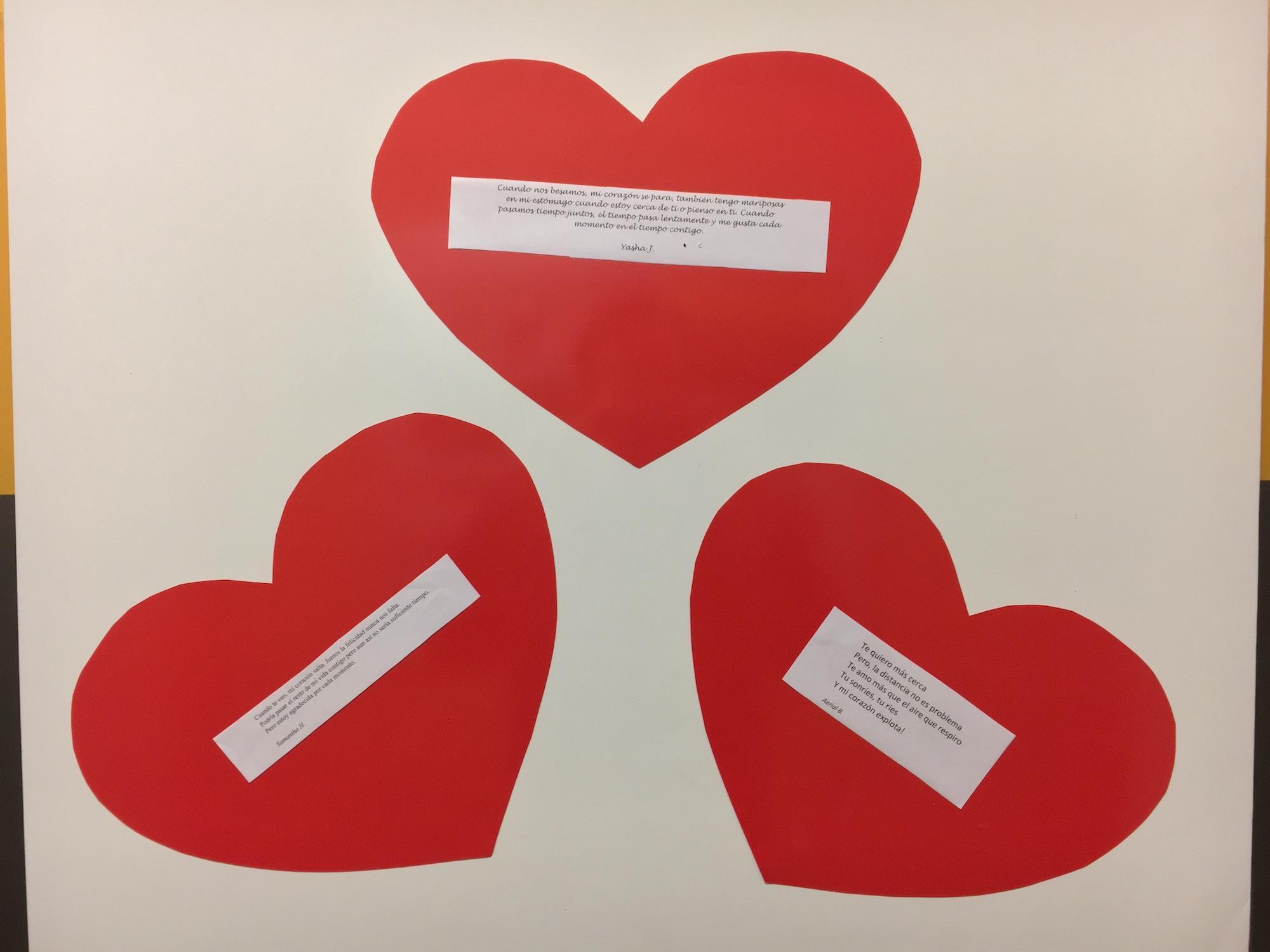  / hearts on display board