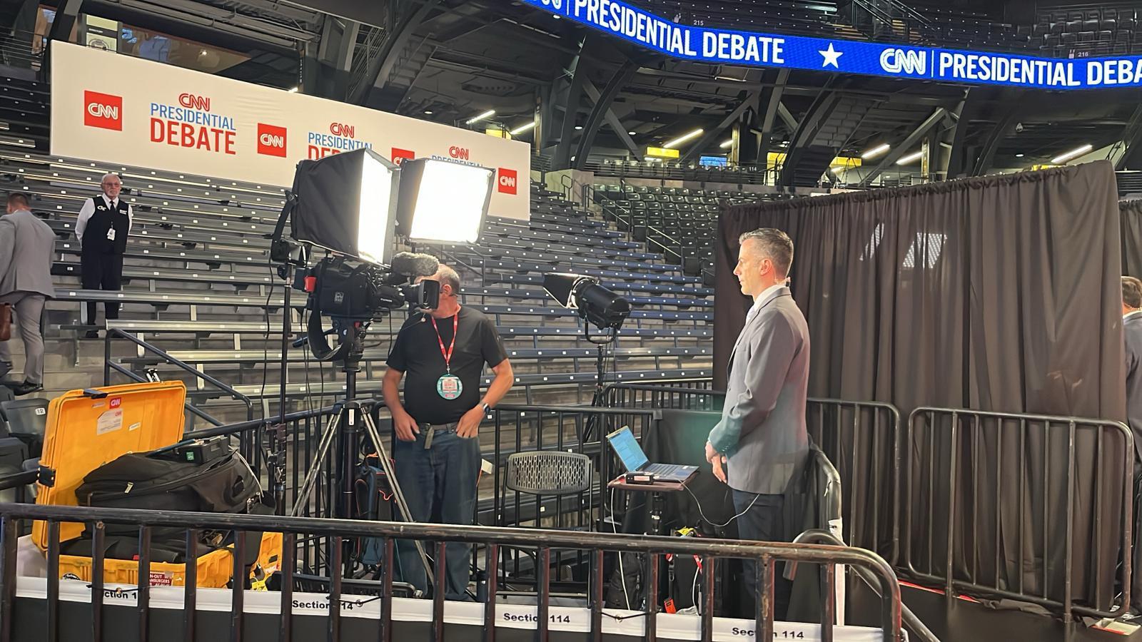  / On assignment for the 2024 CNN Presidential Debate. Photo provided by Marcelo Medeiros.