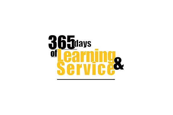 365 Days of Learning and Service logo.