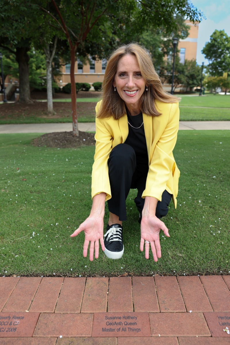 Susanne Rothery at brick path