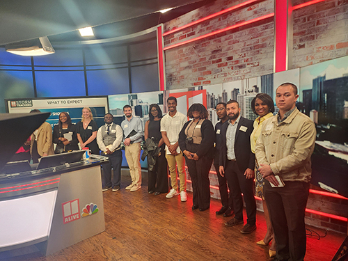 KSU students at 11-Alive newsroom
