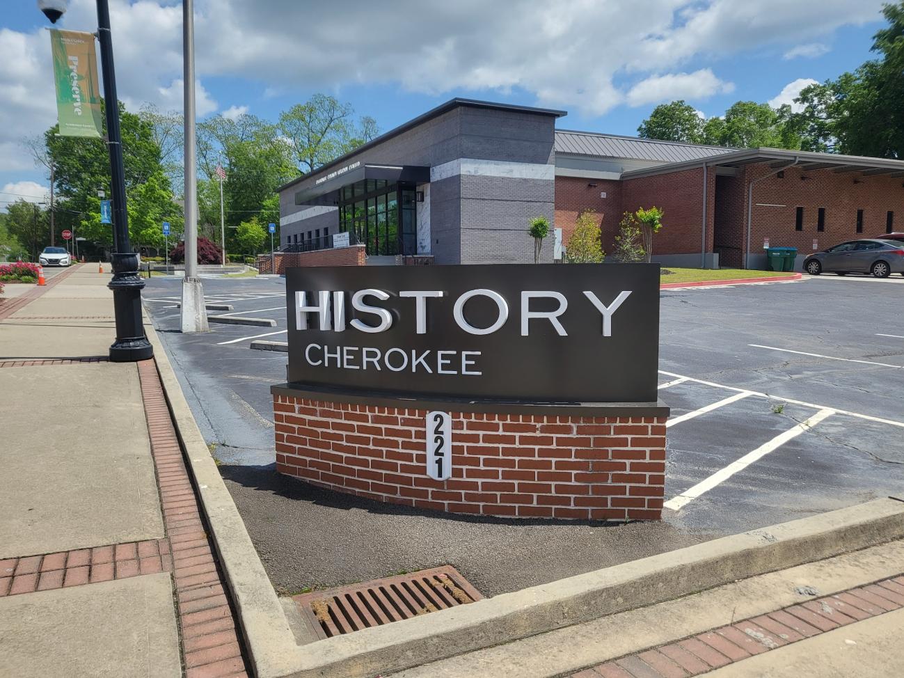 Sign for History Cherokee