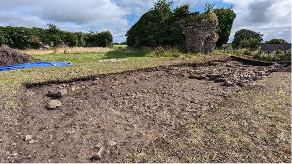 An excavation site located at a field school.