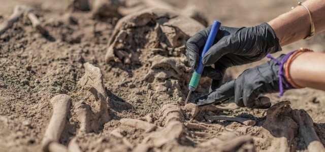 Archaeological Excavation at an ancient burial site.