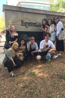 Eight students from South Korea have spent August in an intensive language teaching program here at Kennesaw State
