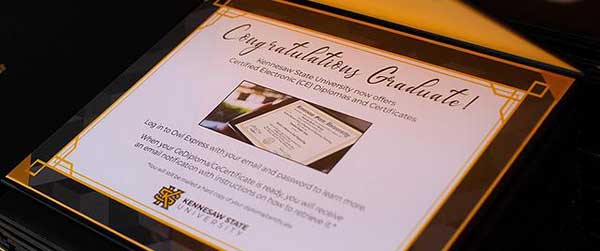 framed graduate certificate
