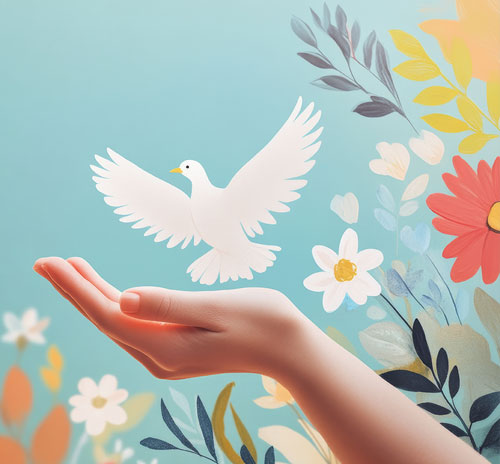 An image of a dove, a universal symbol of peace, reflecting themes explored in peace studies.