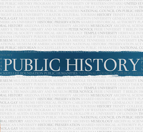 Public history cover thumbnail, illustrating themes of historical storytelling and community involvement in preserving history.