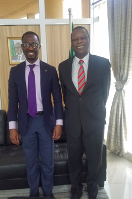 Jean-Marc Akakpo with President Buyoya