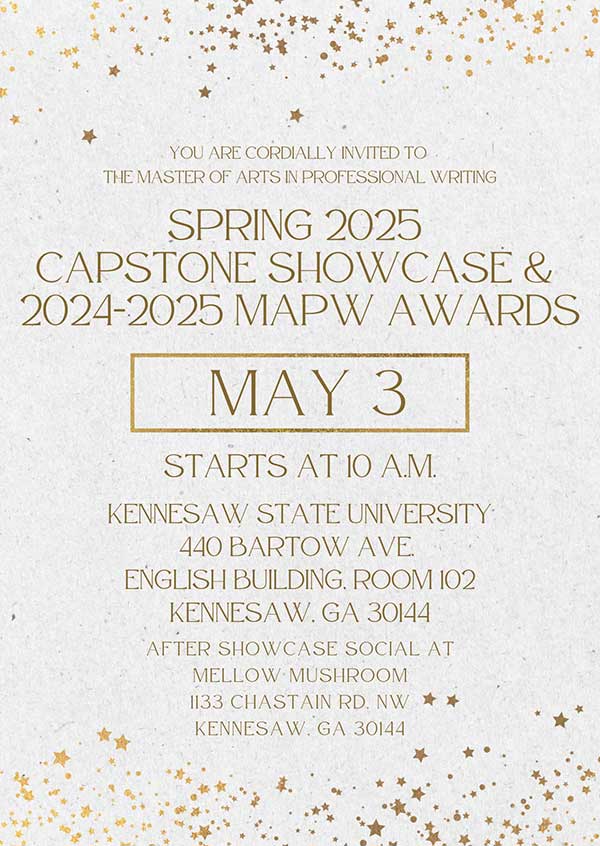 capstoneshowcase and mapw awards 2025 brocchure cover with address