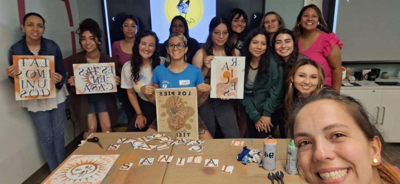  / Group image of The GA Future Maestr@as team and their art work.