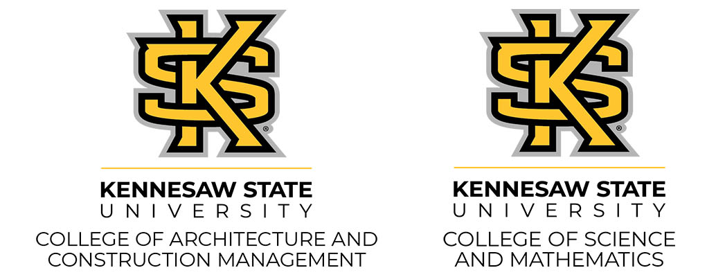 College of Science and Mathematics logo and the College of Architecture and Construction Management logo