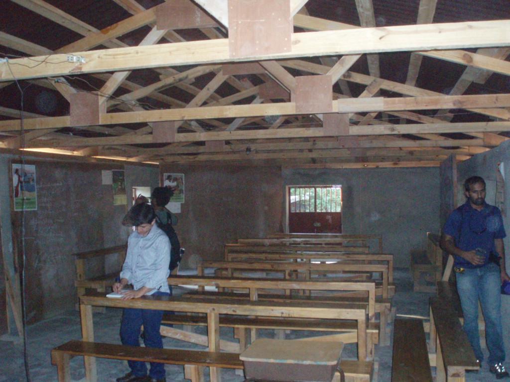  / Inside the school building.