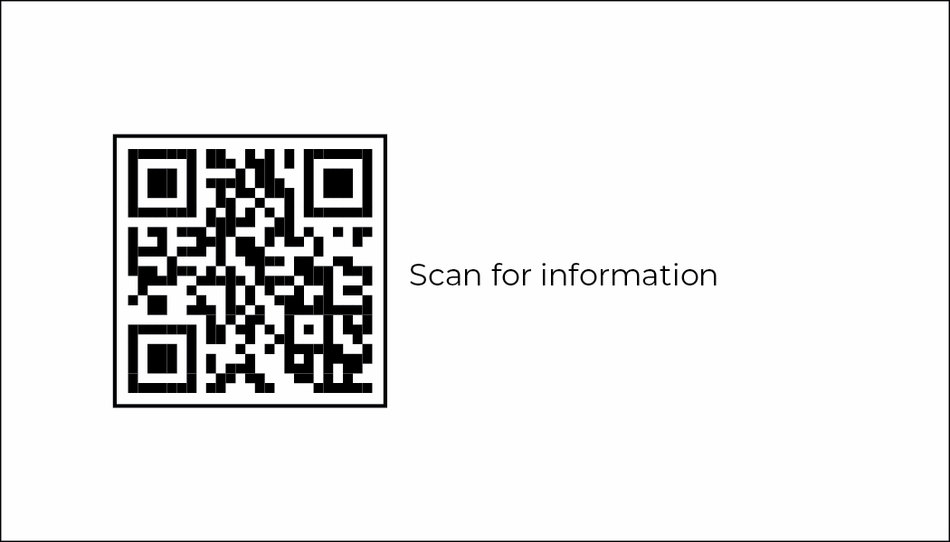 business card version 3 back with QR code