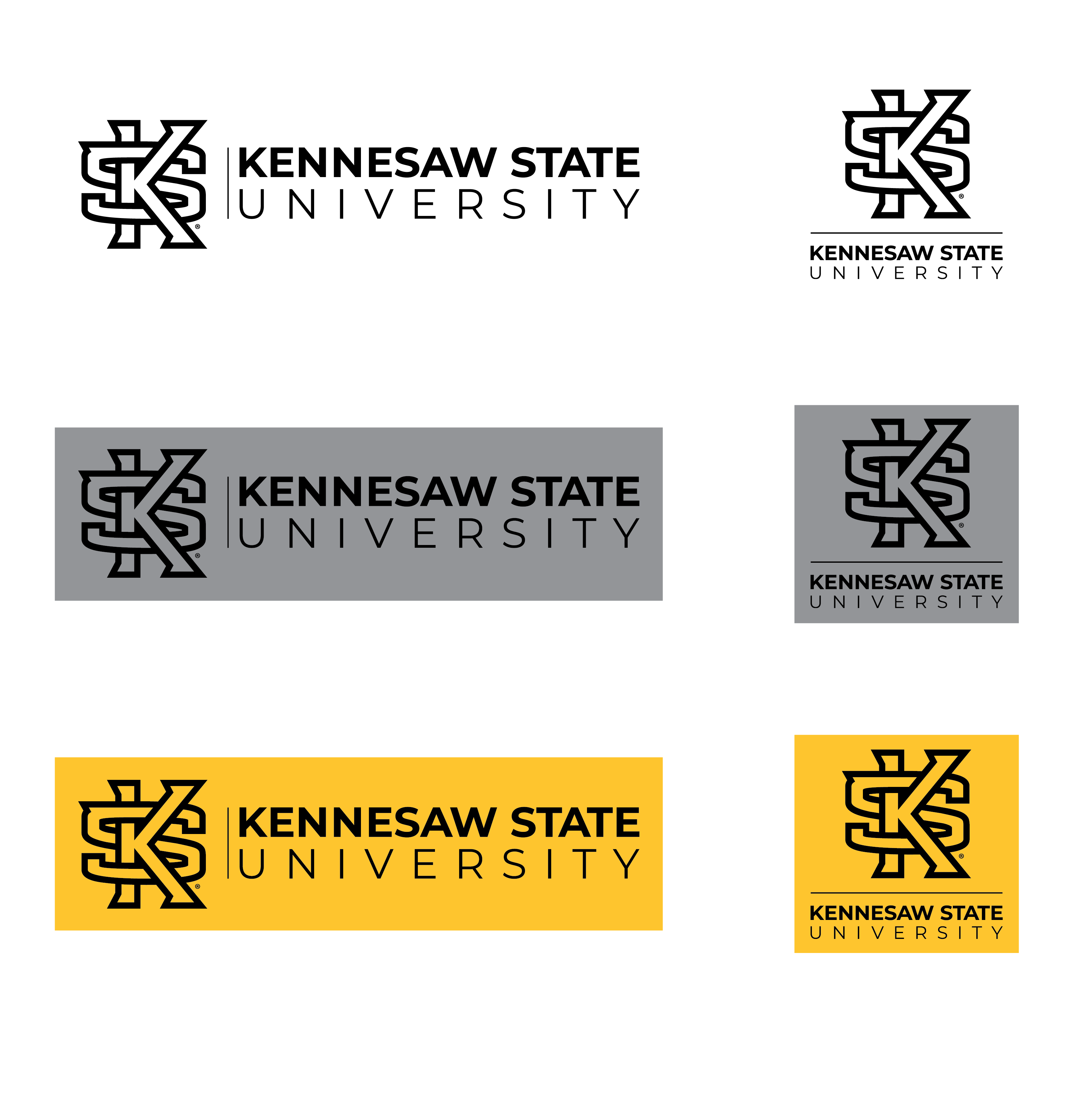 black text one color ksu logos