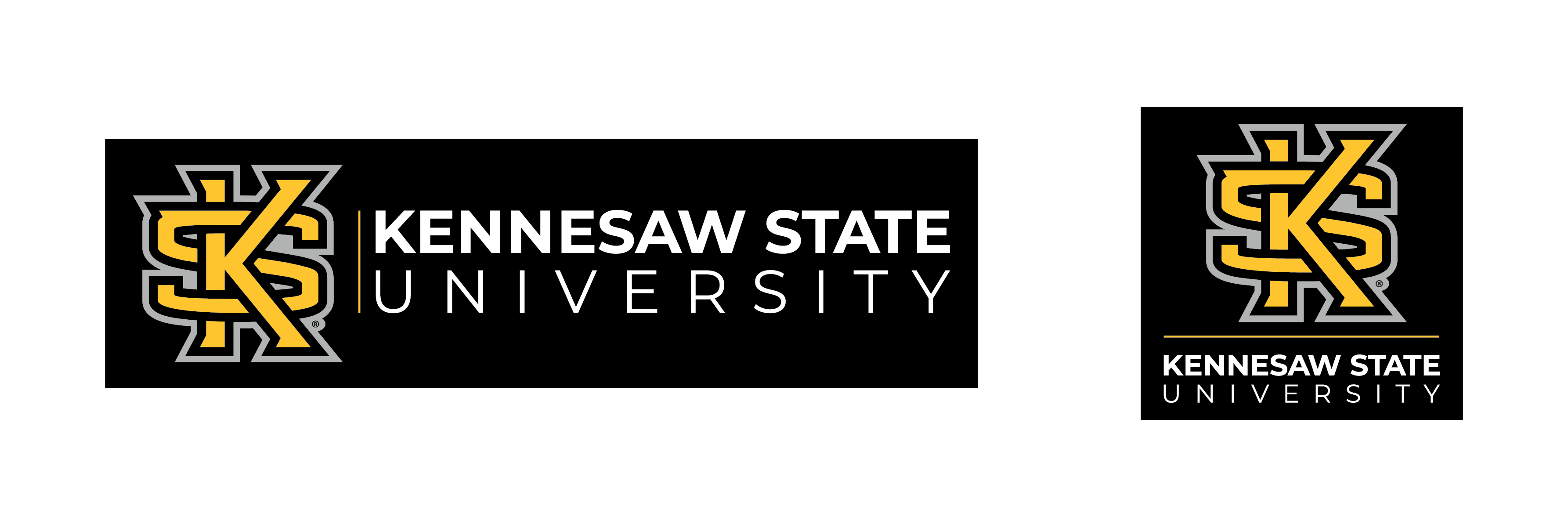 full color ksu logo with black background