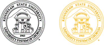 black version and gold version of the KSU seal