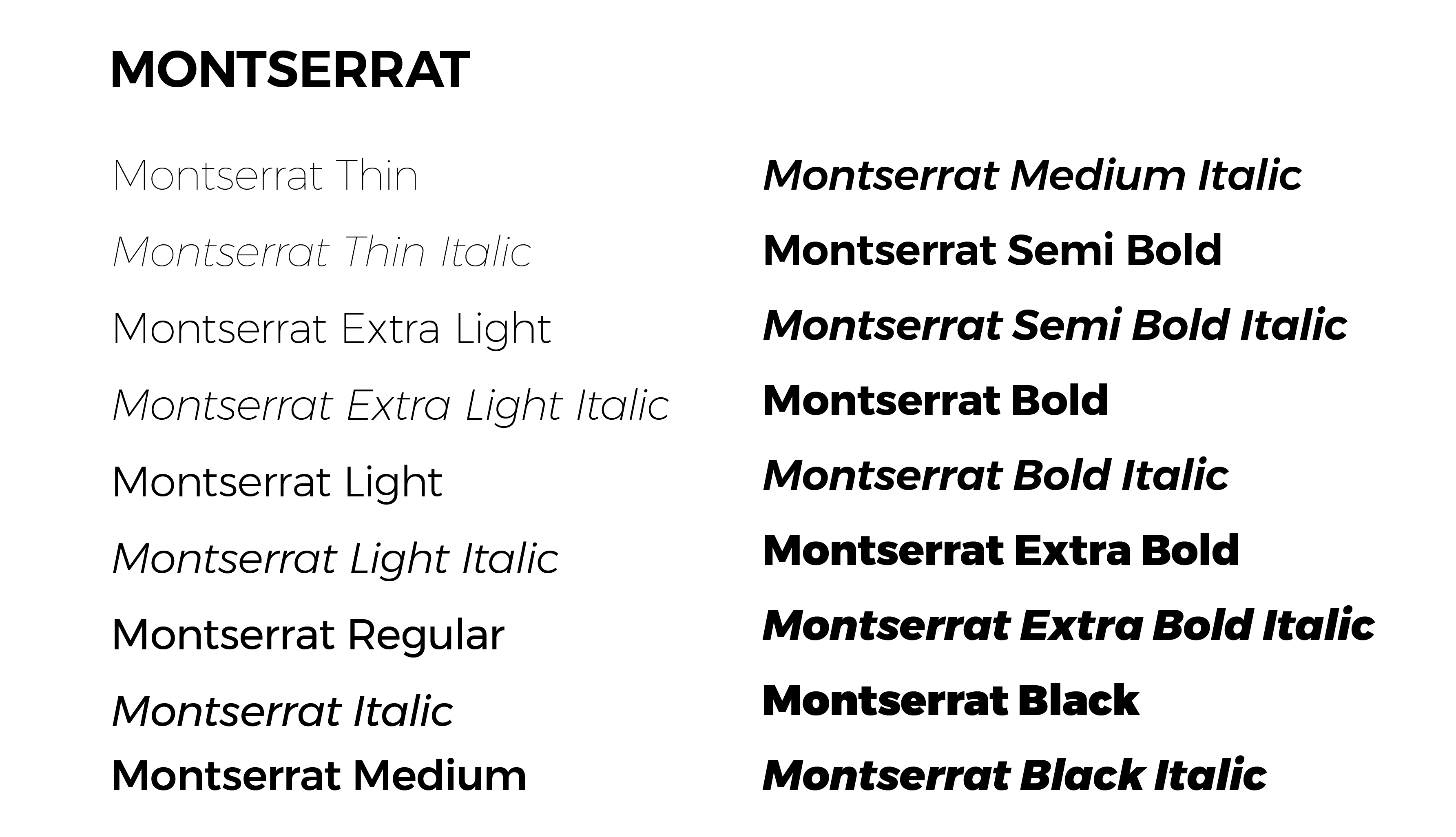 Montserrat font sample