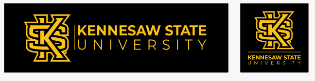 ksu gold on black one color logo