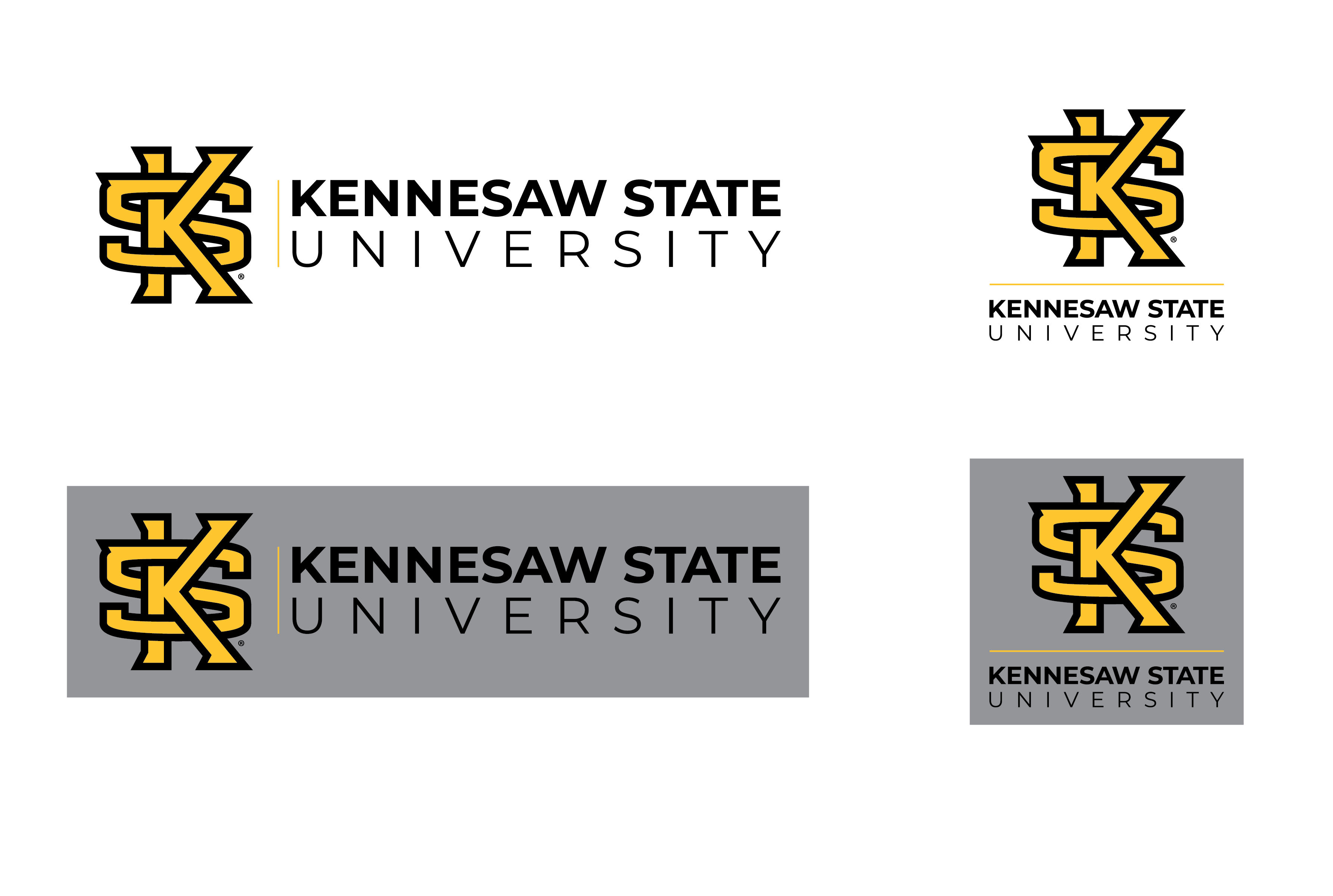 two color ksu logos
