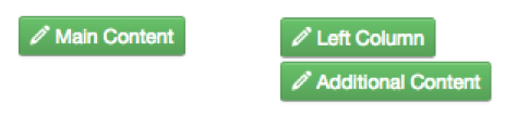 green buttons - main contnet, left column, additional content
