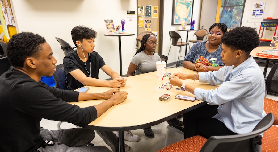 large group of KSU students at the cultural  community center.