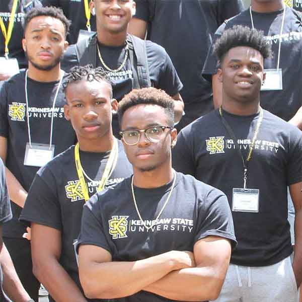 Group of African-American Male KSU Students.