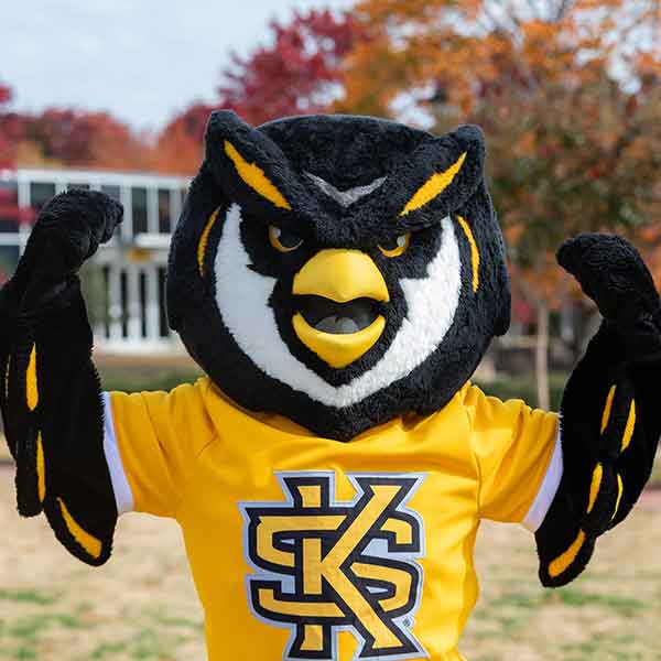 Scrappy representing KSU Athletics.