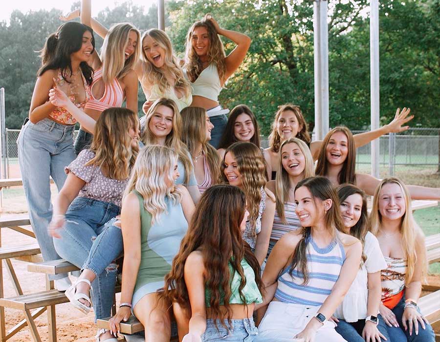 Alpha Omicron Pi group photo.